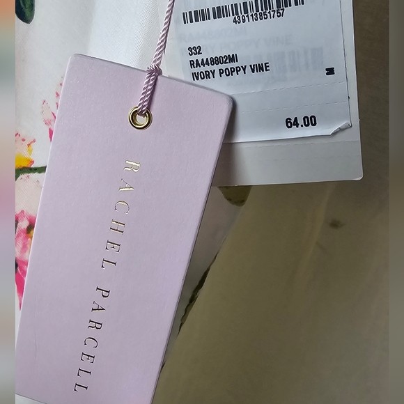 Rachel Parcell  Sleep Shirt in Ivory Poppy Vine. NWT Size Medium Floral Print - Picture 7 of 10